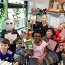 World book day reading for pleasure in the reading corner