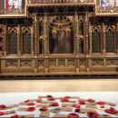 Crocheted Poppies on display in the church