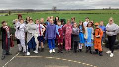 Oak class dressed up for world book day 