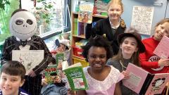 World book day reading for pleasure in the reading corner