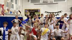 Children dressed up as ancient Greeks