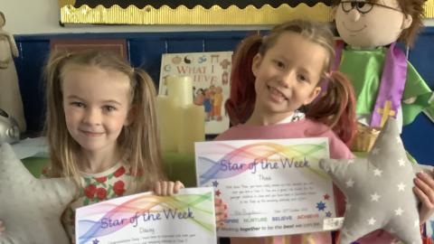 Star of the week certificates.