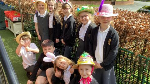 Class 3 Easter bonnets and hair