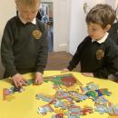 Boys with puzzle 