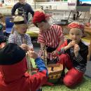 Children playing pirates 