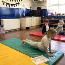 Children doing gymnastics 