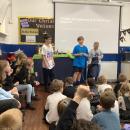 Children delivering an assembly on diabetes 