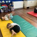 Children doing gymnastics 
