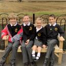 Children on a bench