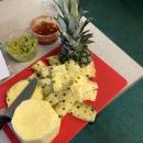 Pineapple guacamole and salsa 