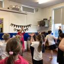 Children copying dance moves 