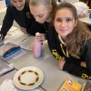 Children carrying out skittles experiment 