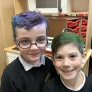 Boys with coloured hair
